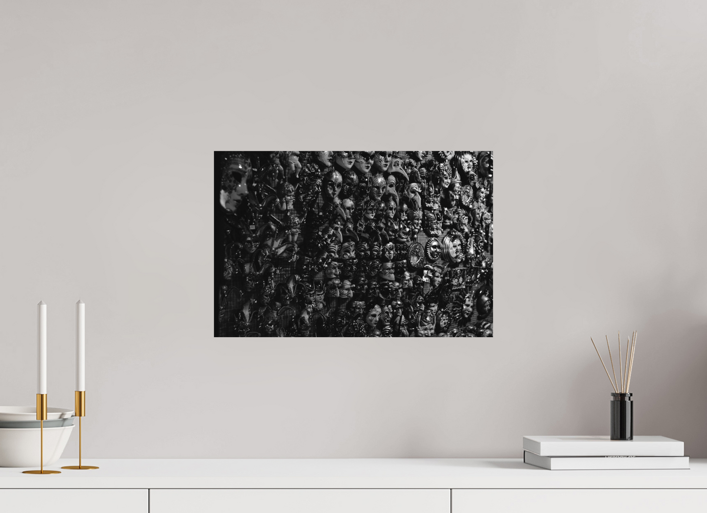 "Masks black&white" - Fine art photography print