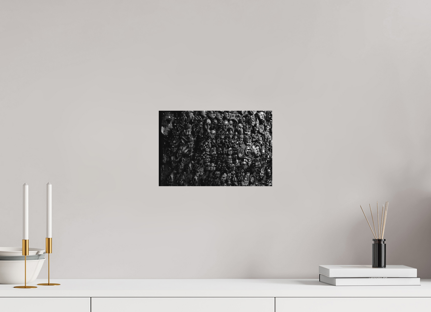 "Masks black&white" - Fine art photography print