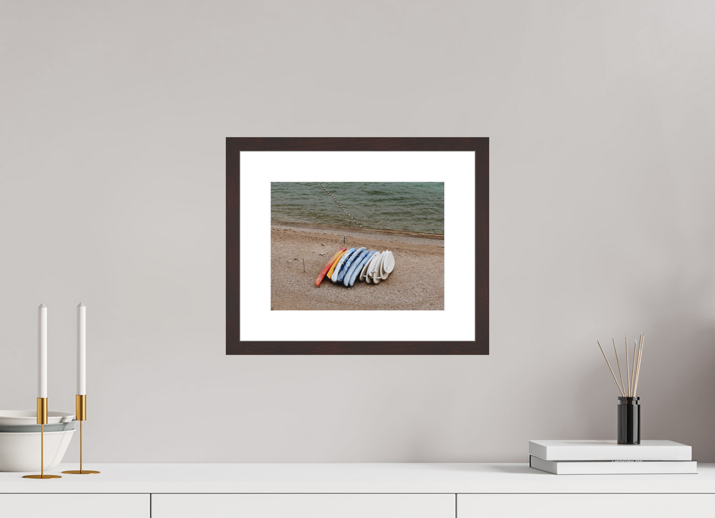 28 x 21 cm, Fine art paper framed "Surf" - Fine Art photography print