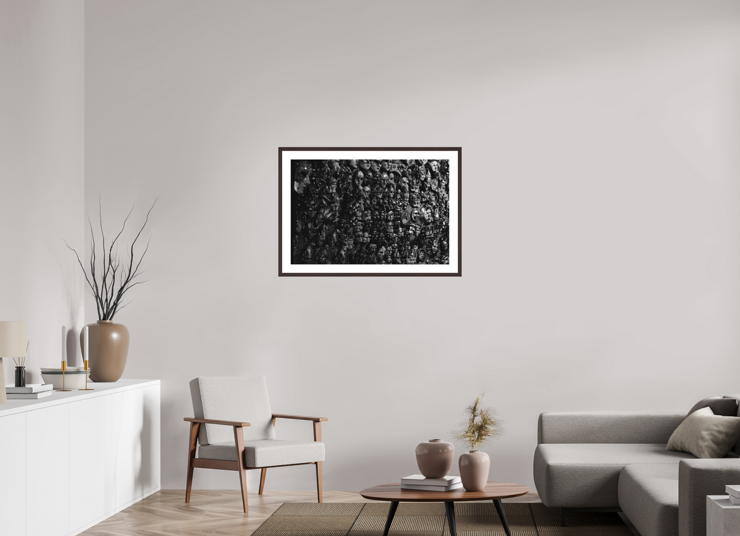 "Masks black&white" - Fine art photography print