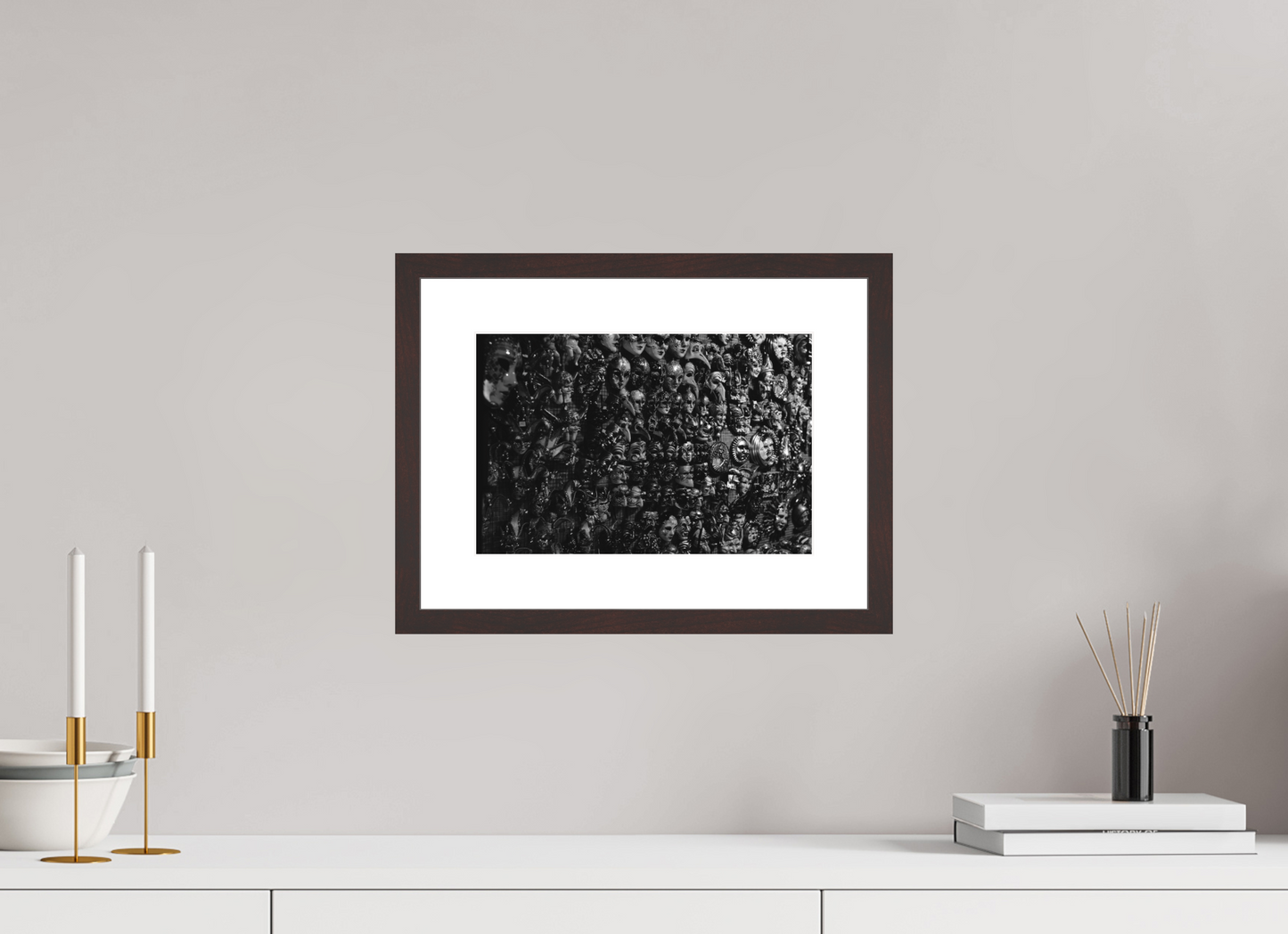 "Masks black&white" - Fine art photography print