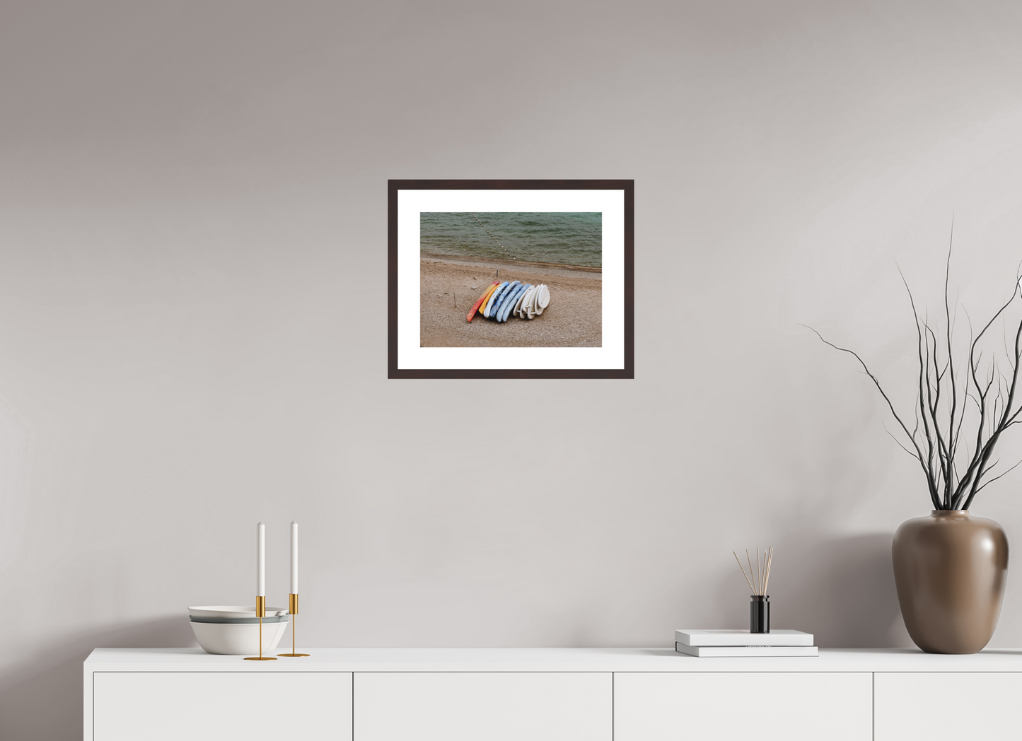 40 x 30 cm, Fine art paper framed "Surf" - Fine Art photography print