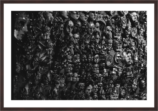 "Masks black&white" - Fine art photography print