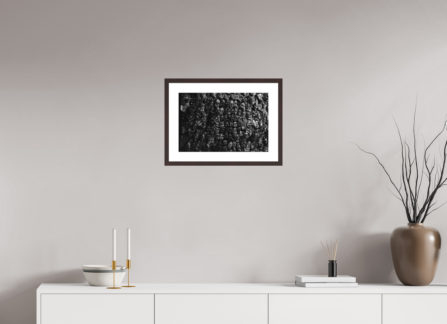 "Masks black&white" - Fine art photography print