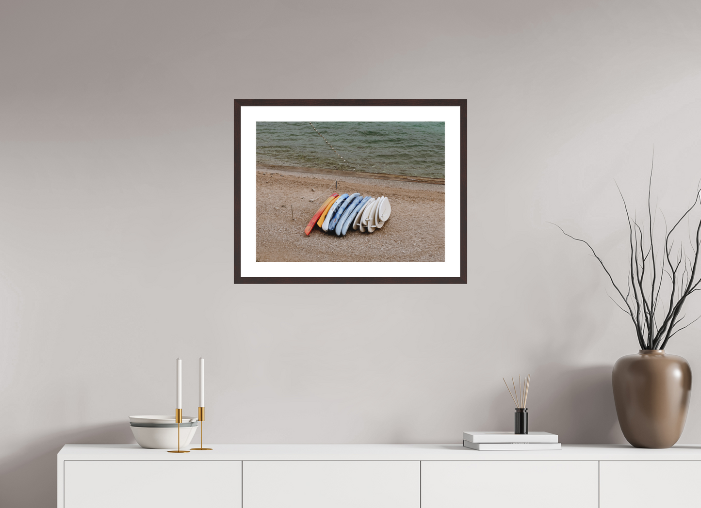 60 x 45 cm, Fine art paper framed "Surf" - Fine Art photography print