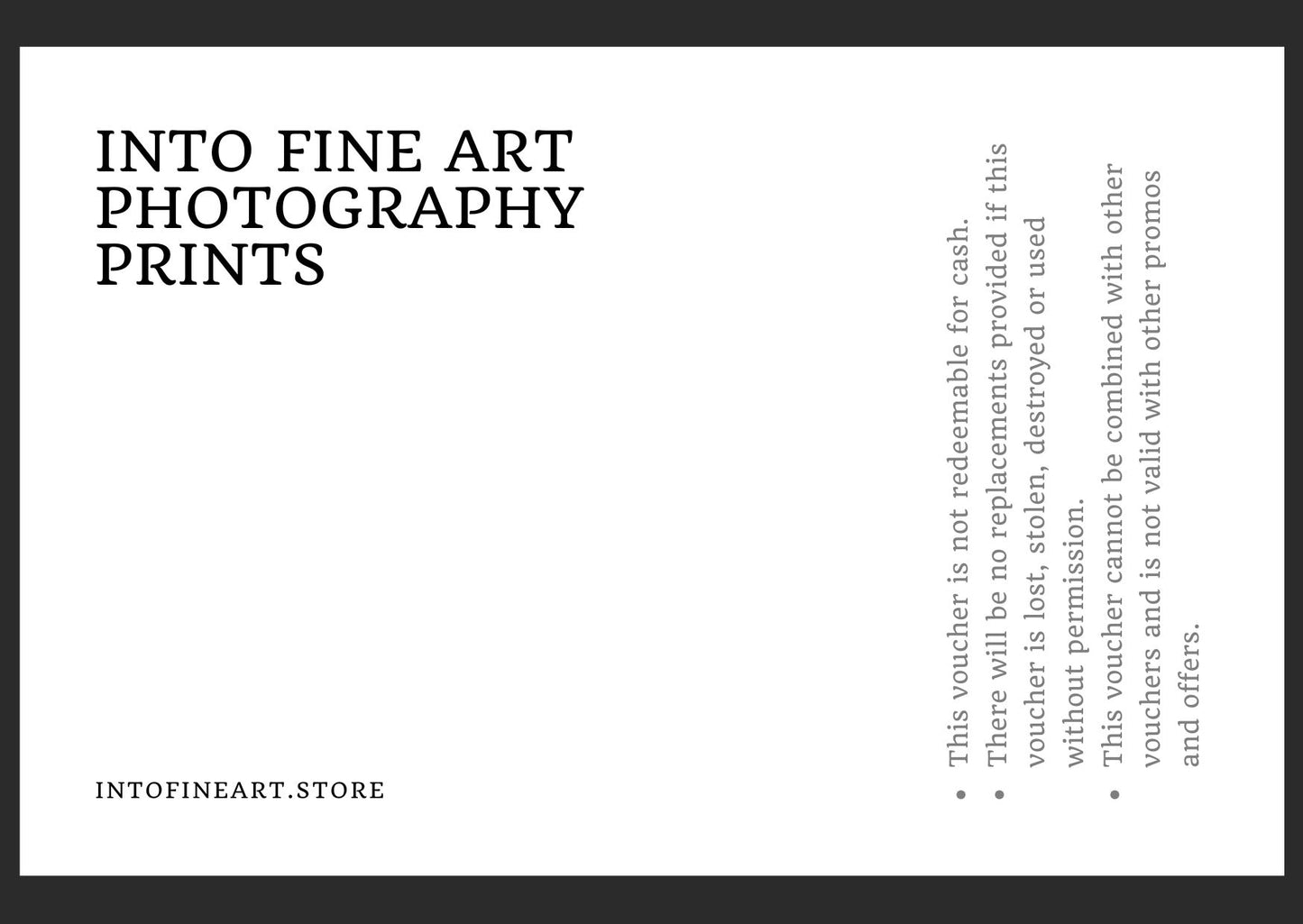 Into Fine Art gift card